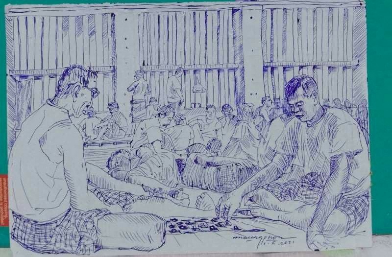 Smuggled sketches show inside of Myanmar’s Insein prison