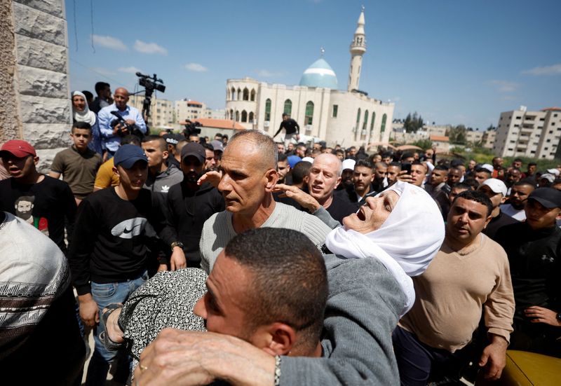 Funeral of Palestinian gunman Ahmed al-Sadi in Jenin