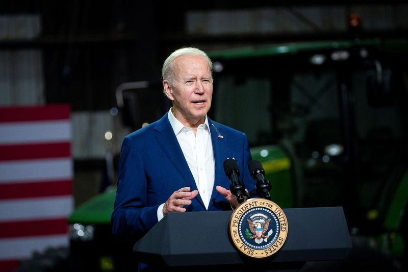 U.S. President Biden visits a POET Bioprocessing plant in Menlo,