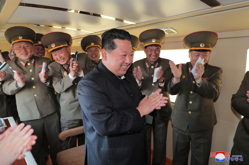 North Korean leader Kim Jong Un observes new weapons test