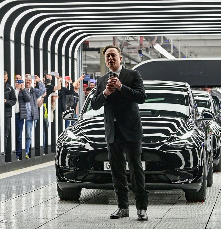 Tesla hands over first cars produced at new plant in
