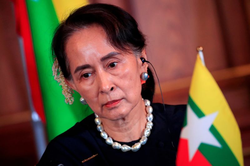 FILE PHOTO: Myanmar’s State Counsellor Aung San Suu Kyi attends