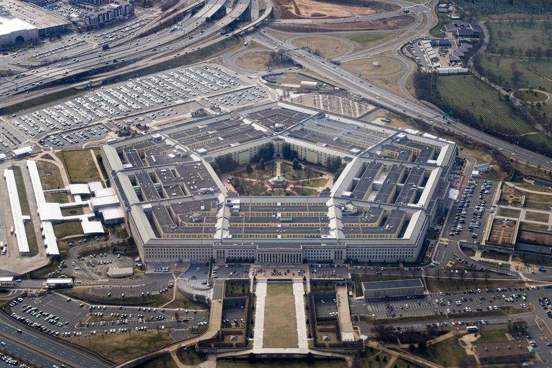 FILE PHOTO: Aerial view of the Pentagon is seen in