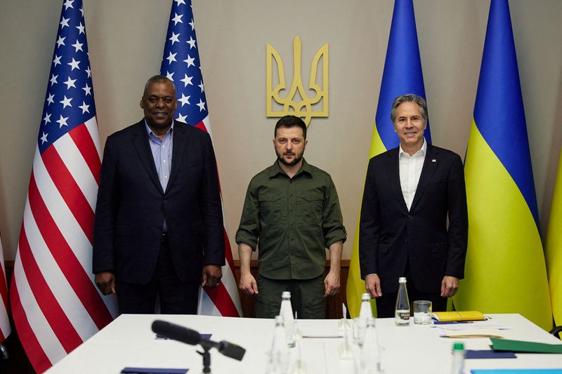 Ukraine’s President Zelenskiy, U.S. Secretary of State Blinken and Defense