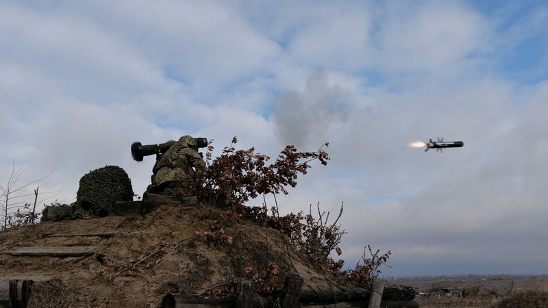 FILE PHOTO: Ukrainian army holds drills in Ukraine