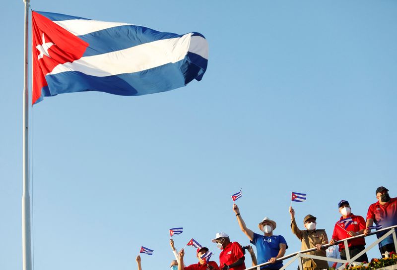 Thousands march to Havana’s Revolution Square to mark May Day