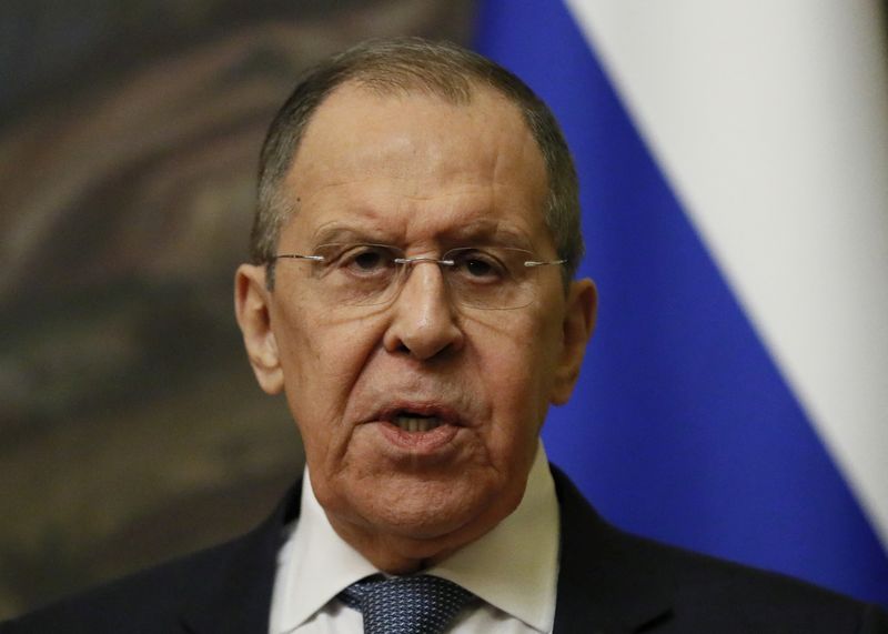 FILE PHOTO: Russian Foreign Minister Sergei Lavrov meets with Eritrean