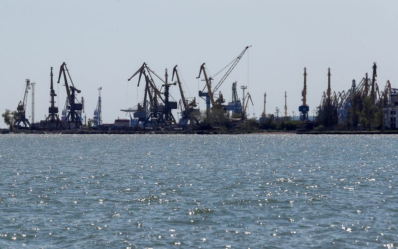 FILE PHOTO: A view shows a port in Mariupol