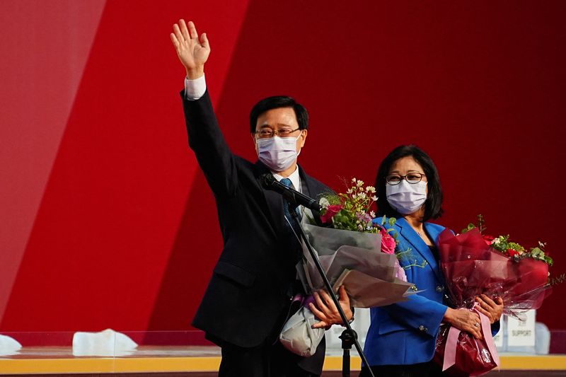 FILE PHOTO: John Lee elected as Hong Kong’s Chief Executive