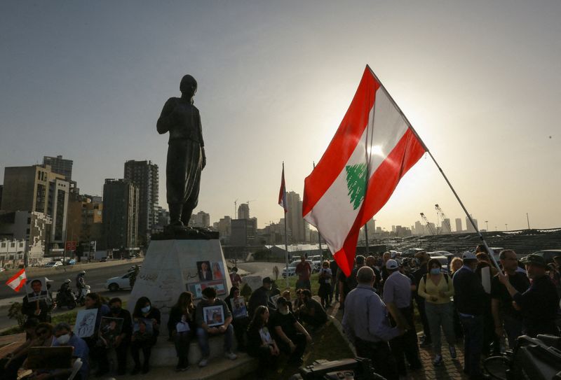 FILE PHOTO: Families of the victims of the 2020 Beirut
