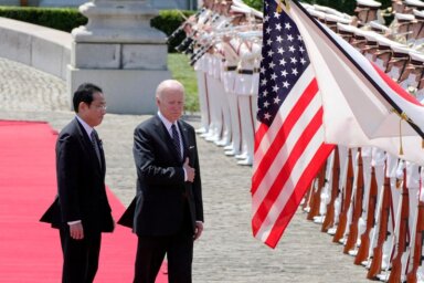 Welcome ceremony for U.S. President Joe Biden at the Akasaka