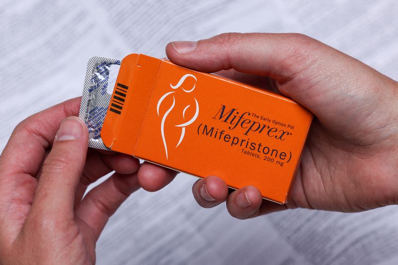 FILE PHOTO: A pack of Mifeprex pills, used to terminate