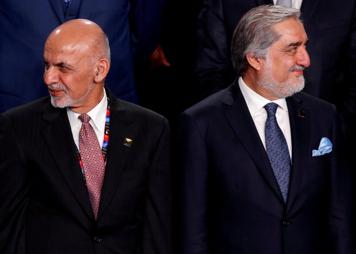 FILE PHOTO: Ghani and Abdullah participate in a family photo
