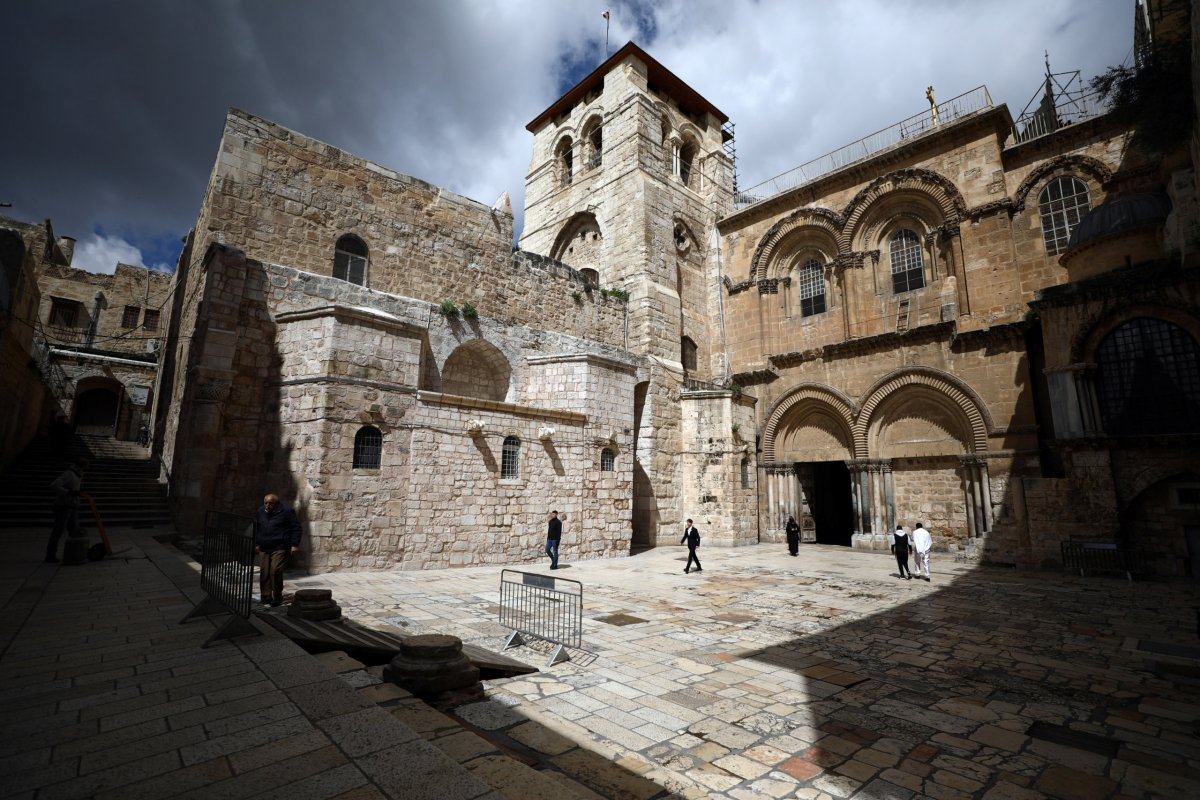 A general view shows Church of the Holy Sepulchre, revered