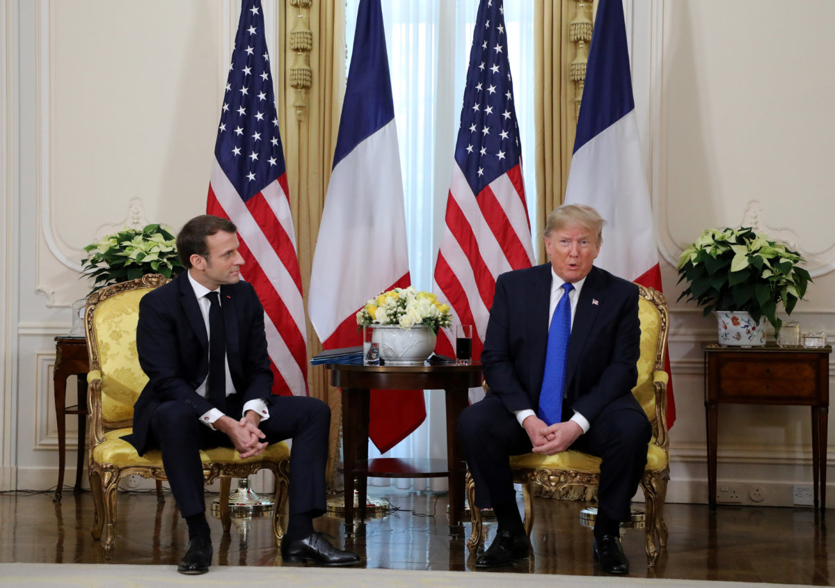 U.S. President Trump meets France’s President Macron, ahead of the