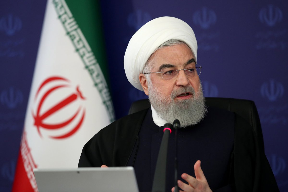 FILE PHOTO: Iranian President Hassan Rouhani speaks during the cabinet