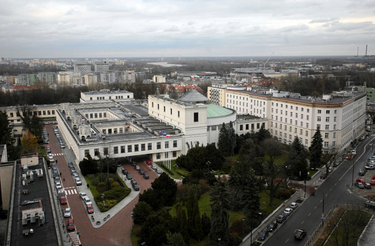A general view of the Polish Parliament building in Warsaw