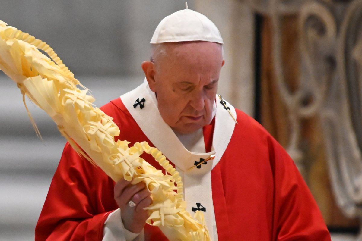 Palm Sunday mass in St. Peter’s Basilica without public participation
