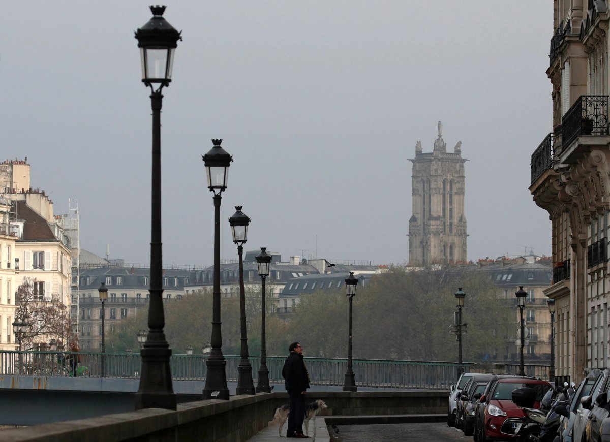 Paris during a lockdown imposed to slow the spread of