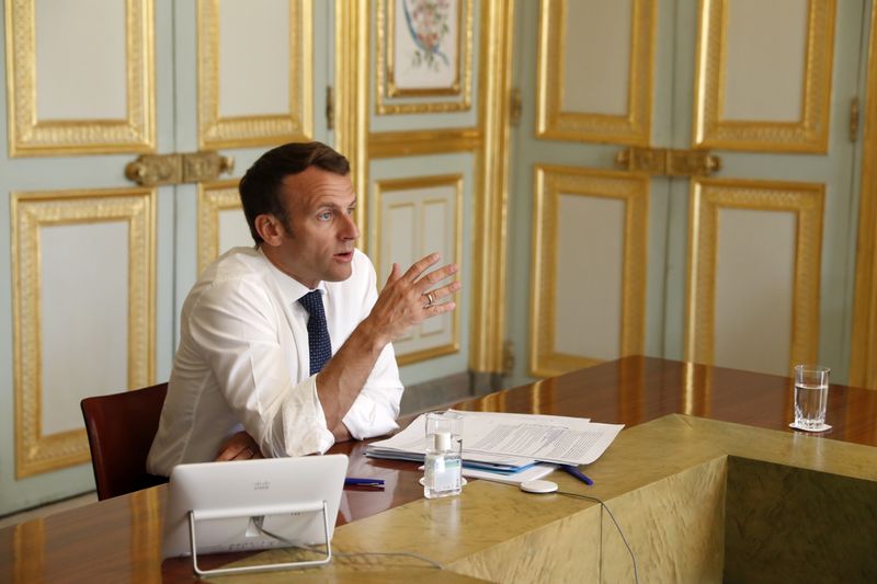 President Macron video conference