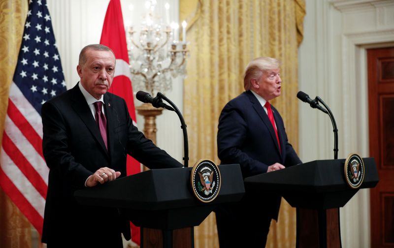 U.S. President Donald Trump and Turkey’s President Tayyip Erdogan hold