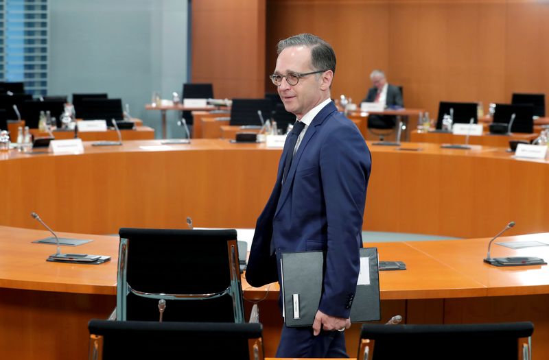 German Foreign Minister Heiko Maas arrives for the weekly cabinet