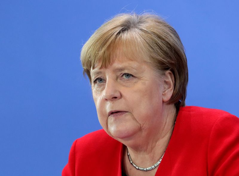 German Chancellor Merkel speaks on COVID-19 measures after meeting regional