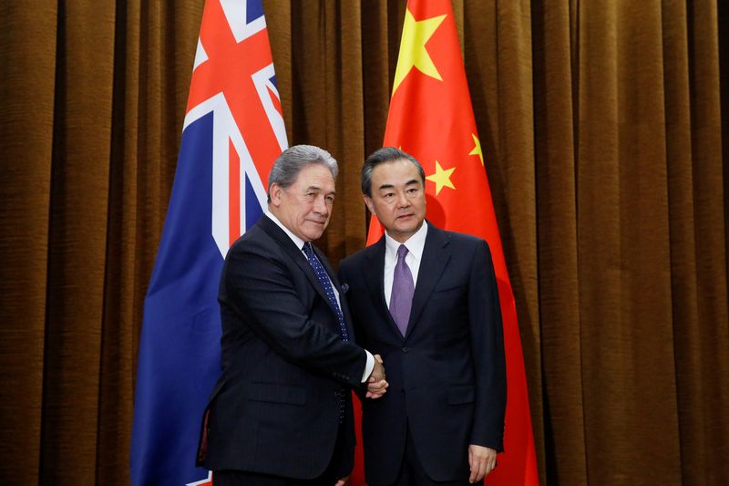 FILE PHOTO: China’s Foreign Minister Wang Yi meets New Zealand’s