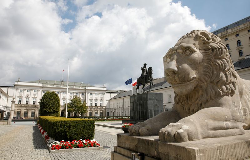 Presidential Palace is pictured in Warsaw