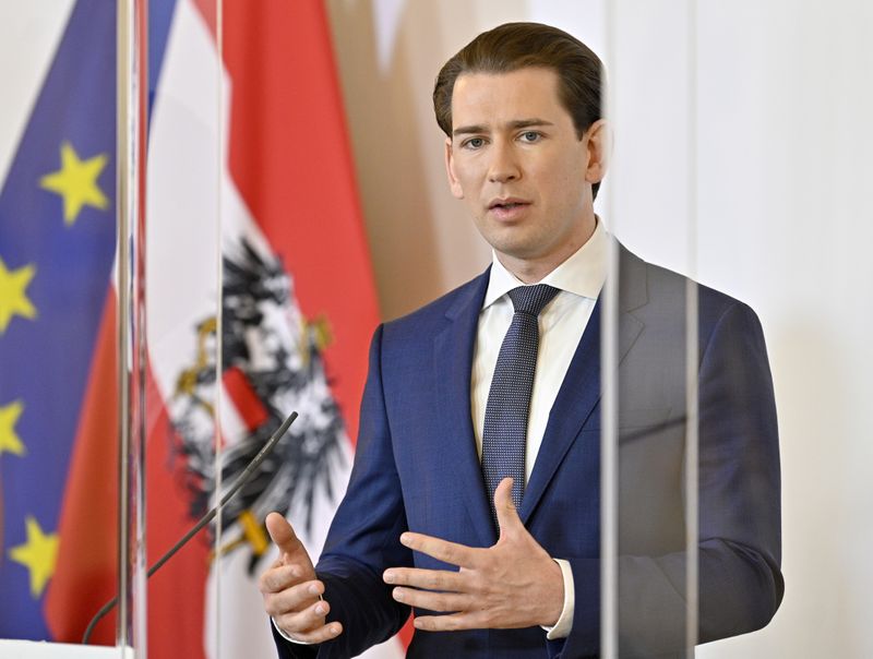 FILE PHOTO: Austrian Chancellor Kurz attends a news conference in