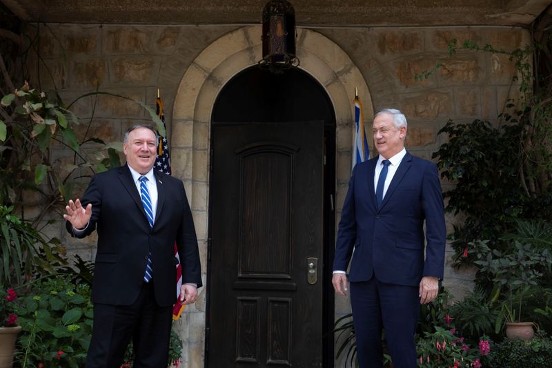 U.S. Secretary of State Mike Pompeo meets with Israeli Blue