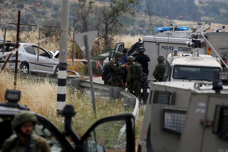 Scene of an incident near Hebron in the Israeli-occupied West