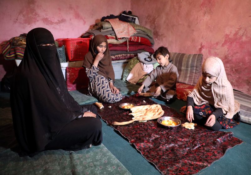 Delkhah Sultani, 30, an Afghan widow who lost her husband