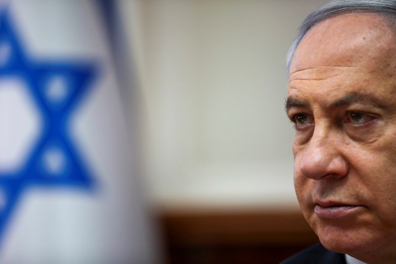 FILE PHOTO: Israeli Prime Minister Benjamin Netanyahu chairs the weekly