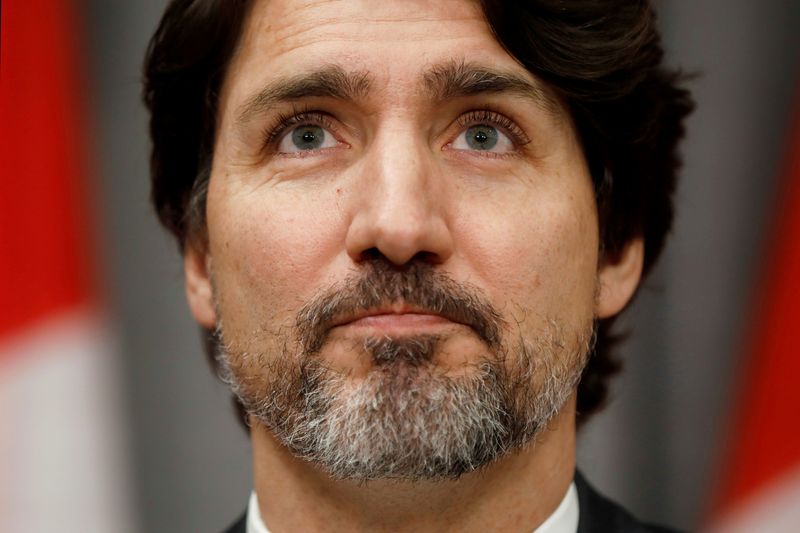 FILE PHOTO: Canada’s Prime Minister Justin Trudeau pauses during a