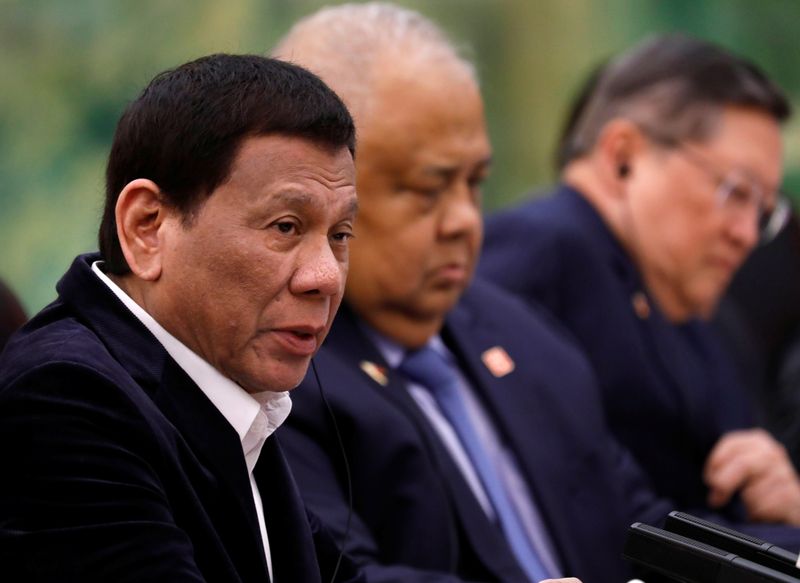 FILE PHOTO:  Philippine President Rodrigo Duterte visits China