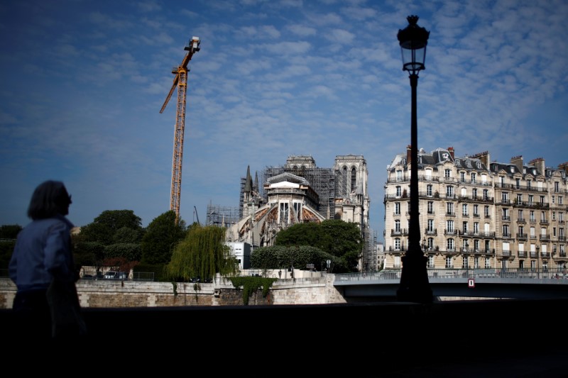 Restoration work resumes slowly at Notre Dame Cathedral in Paris