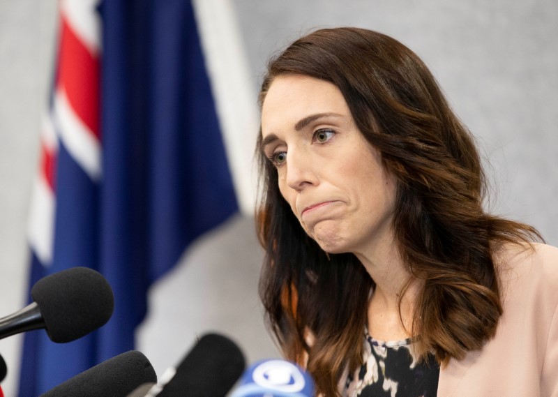 New Zealand Prime Minister Jacinda Ardern during a news conference