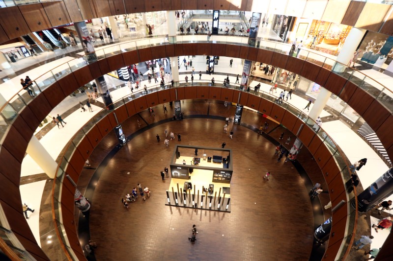 FILE PHOTO: People shop at The Dubai Mall in Dubai