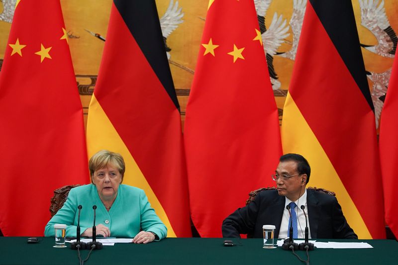 FILE PHOTO:  German Chancellor Angela Merkel visits China