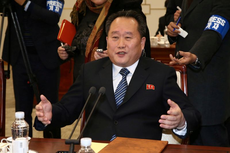 FILE PHOTO: Head of the North Korean delegation, Ri Son