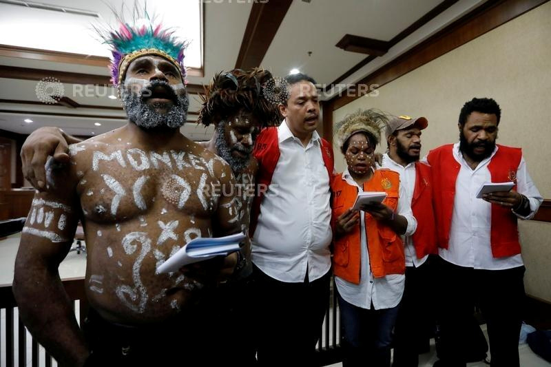 FILE PHOTO: Pro-Papuan activists who were arrested on suspicion of