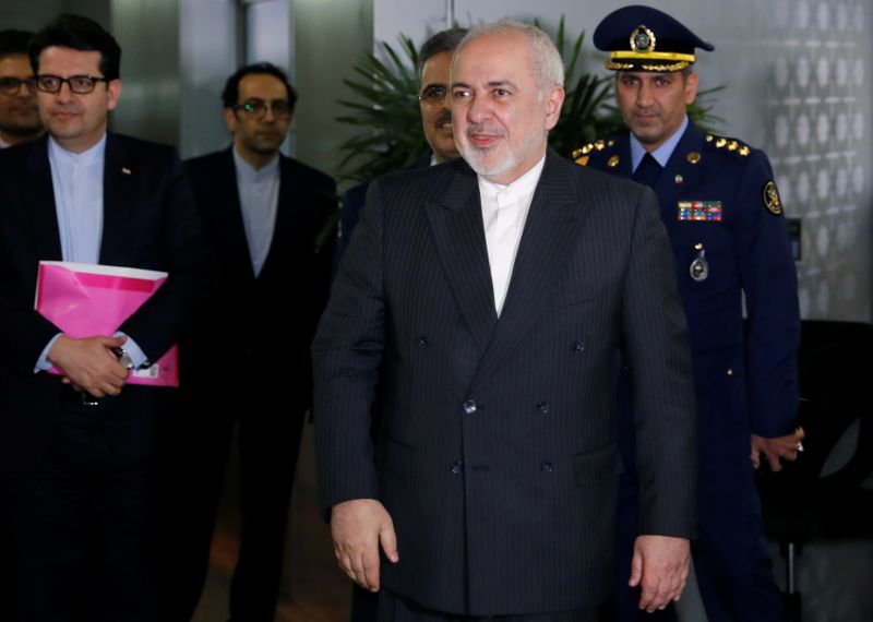 FILE PHOTO: Iranian Foreign Minister Javad Zarif arrives in New