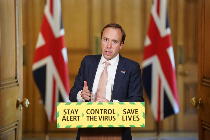 FILE PHOTO:  UK government daily briefing on coronavirus updates