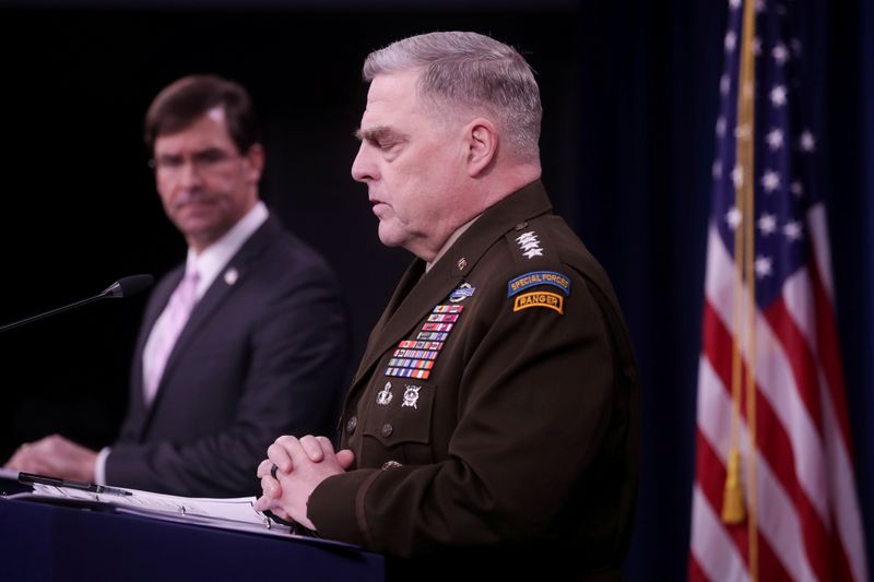 FILE PHOTO: U.S. Defense Secretary Esper and Joint Chiefs Chair