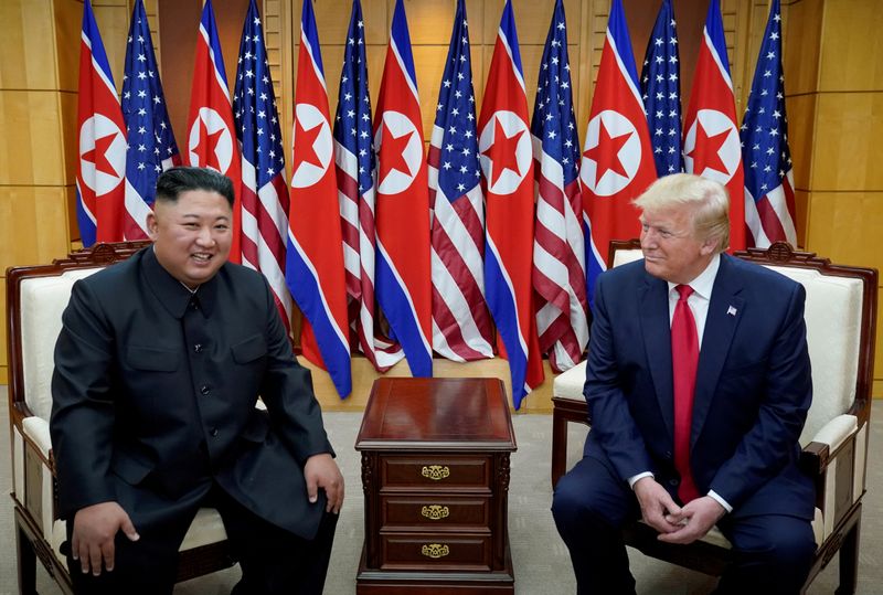 FILE PHOTO: Trump meets with North Korean leader Kim Jong