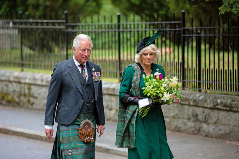 FILE PHOTO: Britain’s Prince of Wales and Camilla attend VE