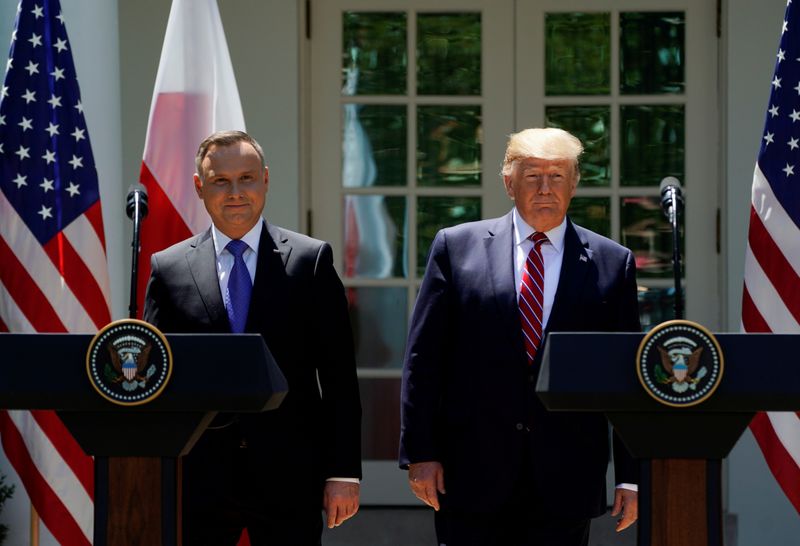 FILE PHOTO: U.S. President Trump and Poland’s President Duda attend
