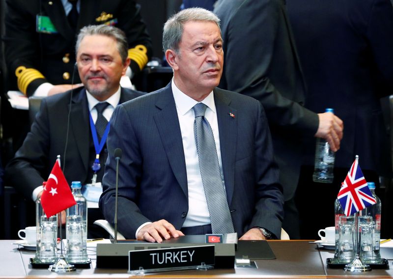 FILE PHOTO: Turkey’s Defence Minister Hulusi Akar  attends a