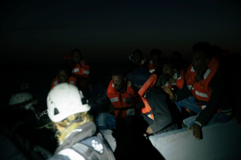 German NGO search and rescue ship Sea-Watch 3 rescues migrants